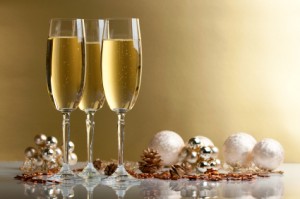 glasses of champagne